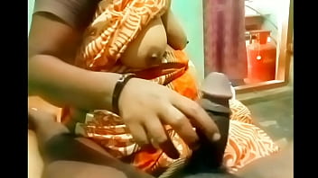 Auntie’s Skilled Hands Molding A Young Man’s Throbbing Shaft