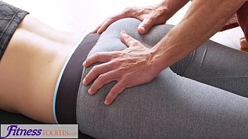 Sweaty Yoga Instructor Dominates A Stunning Fitness Model In The Gym.