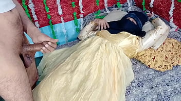 Desi Bride In Yellow Gets Her Tight Pussy Stretched By A Massive Indian Cock In Hardcore Fucking