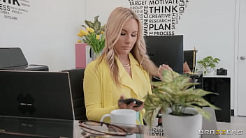 Caught In The Act, Ricky Johnson Offers His Hard Help After Finding Bunny Snapping Naughty Office Selfies—and Gives Her The Pounding She Craves.