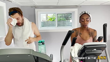Pounded Deep And Hard: A Gorgeous Ebony Beauty Takes Her Trainer’s Thick Cock In Her Tight Ass