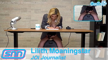 Live On Air: Tv Anchor Climaxes Hard On Sybian Vibrator