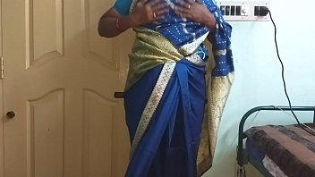 A Lustful Indian Wife From The South, Draped In A Clinging Blue Saree, Reveals Her Heavy, Swollen Tits And Smooth, Wet Pussy As She Grinds Her Hips And Pinches Her Stiff Nipples In Wild, Shameless Self-pleasure.