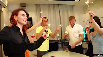 Students Ring In The New Year With A Sizzling, Sweaty Group Fuck Fest