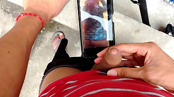 Out Back, I’m Unloading My Thick Rod While Watching The Clip Of My Buddy Stripping Down