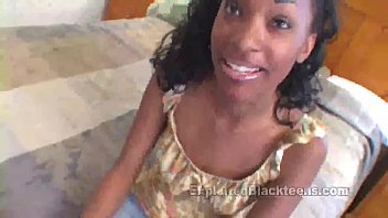 Ebony Beauty Takes A Thick White Cock Deep Inside