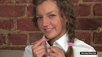 Slippery Russian Blonde Teen Fingers Her Dripping Wet Pussy