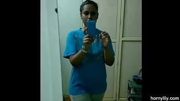 Tamil Maid With Massive Tits Gets Horny In The Bathroom, Stripping Off Her Bra And Panties To Finger Her Wet Pussy