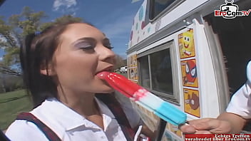 Petite Brunette Teen Student Gets Her Tight Little Body Pounded In The Backseat