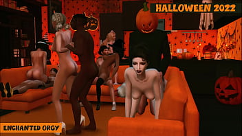 Enchanted Orgy: A Hardcore Penthouse Parody Unleashed In Sims 4’s Final Halloween 2022