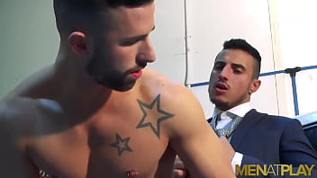 Klein Kerr And Sunny Colucci: Two Powerful Businessmen Get Down And Dirty With A Steamy Anal Session.