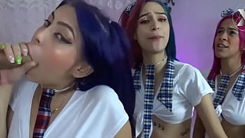 Gagging Coeds Gulp Down Thick, Messy Loads Of Cum