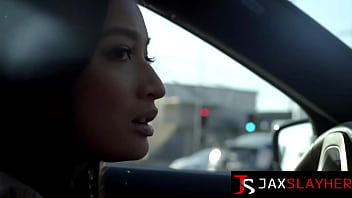 Tiny Avery Black Gives A Massive Black Cock A Wet And Wild Blowjob In The Car Before Getting Pounded Hard