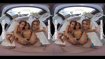 Summer Sizzle With Stepdad As His Naughty Stepdaughter And Her Friend Turn Up The Heat.