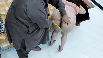 Village Tailor Takes The Unruly Girl From Behind, Pounding Her Plump Ass Like A Savage Bitch With Rough, Guttural Hindi Whispers