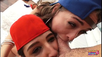 Two Filthy Sluts Abella Danger And Riley Reid Share A Sloppy Double Blowjob For Mike Adriano’s Massive Cock