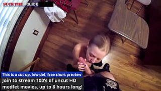 Officer Tampa Forces Student Ava Siren To Keep Sucking His Hard Cock After Catching Her Fingering Herself In An Empty Classroom