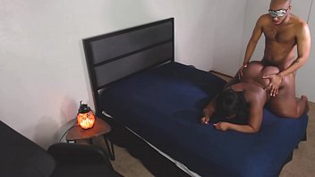 Bound And Blindfolded, This Thick Ebony Goddess Milks Every Drop Of Pleasure From Her Willing Submissive.