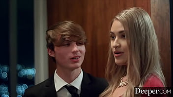 Spoiled Little Gold Digger Gets Her Greedy Holes Wrecked By Her Sugar Daddy’s Filthy Rich Father.